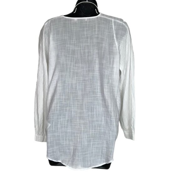 See By Chloe White 100% Cotton Button Down Blouse Size M - Picture 5 of 7